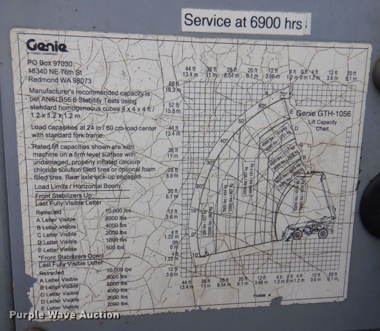 image for item DP5603 2006 Genie GTH 1056  telehandler