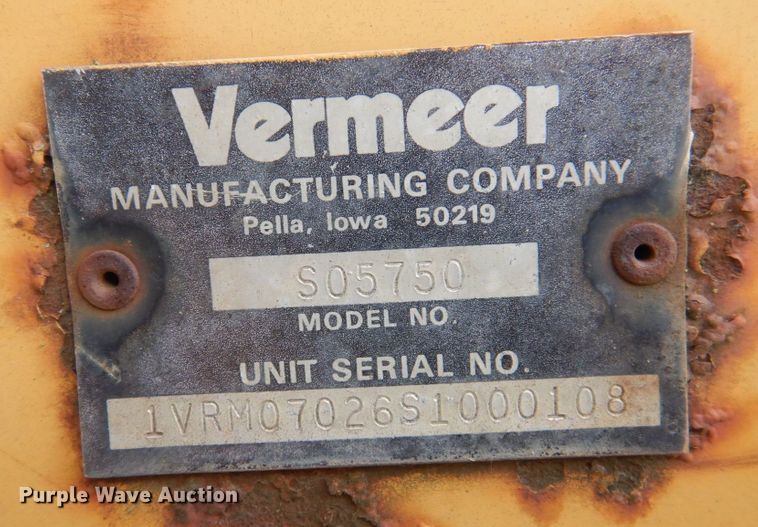 image for item DP5610 1995 Vermeer V5750  trencher