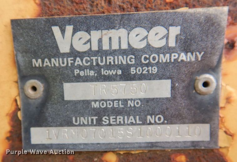 image for item DP5610 1995 Vermeer V5750  trencher