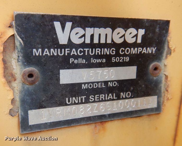 image for item DP5610 1995 Vermeer V5750  trencher