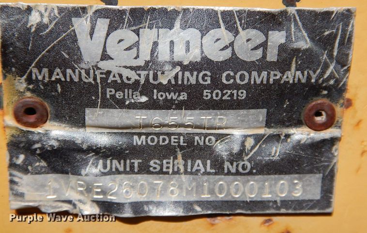 image for item DR1249 1991 Vermeer T655  trencher