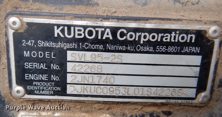 image for item DR1943 2018 Kubota SVL95-2S  tracked skid steer loader