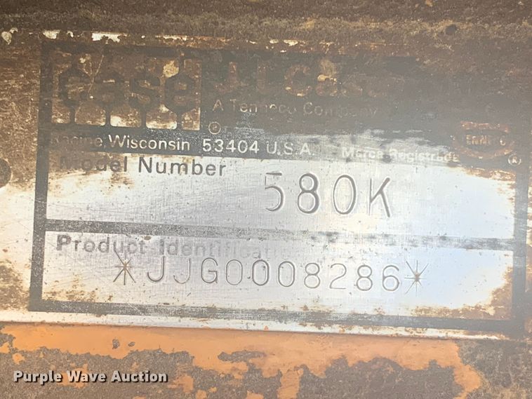 image for item DS8112 1988 Case 580K  backhoe