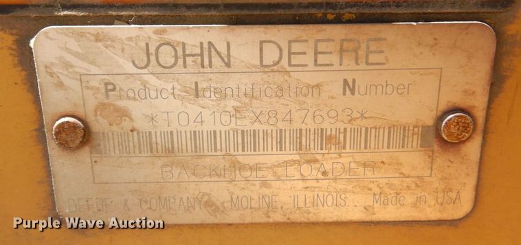 image for item DS8115 1998 John Deere 410E  backhoe
