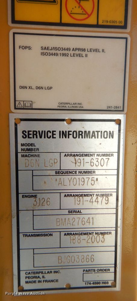 image for item DS8120 2005 Caterpillar D6N LGP  dozer