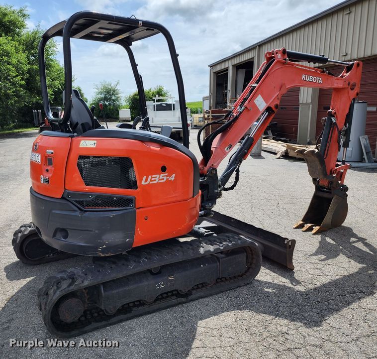 image for item JA9866 2015 Kubota U35-4  mini excavator