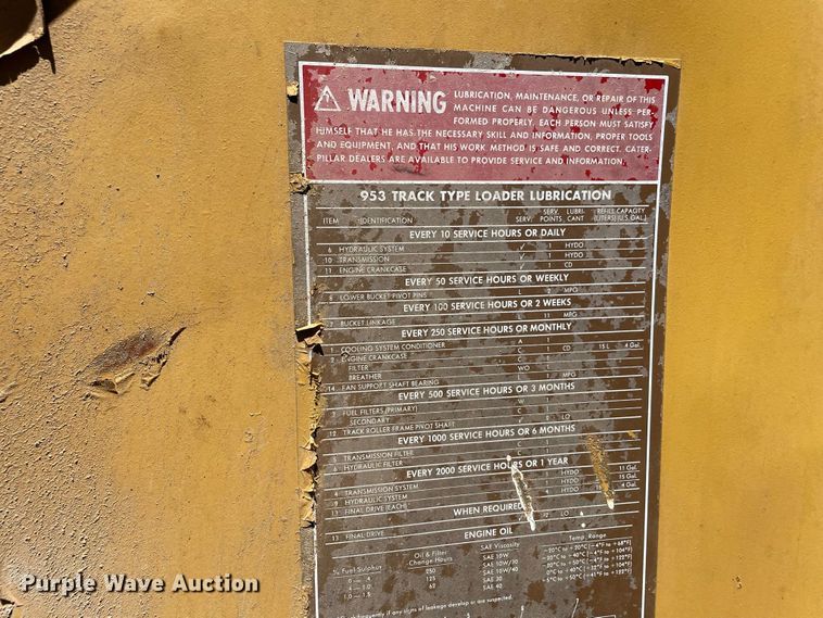 image for item JC9898 1981 Caterpillar 953  track loader