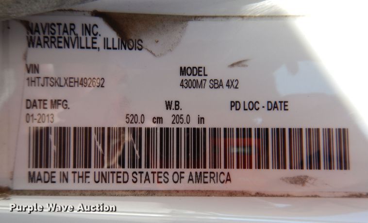 image for item JO9049 2014 International DuraStar 4300  roll-off container truck