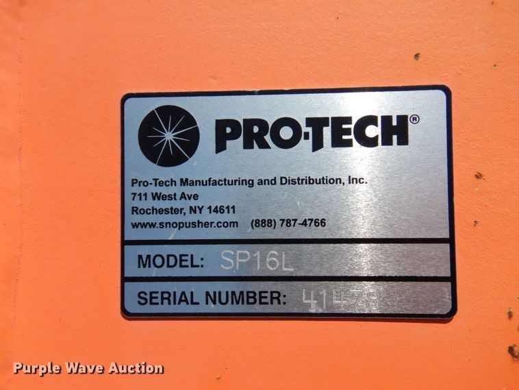 image for item KF9662 Pro Tech SP16L  wheel loader snow pusher