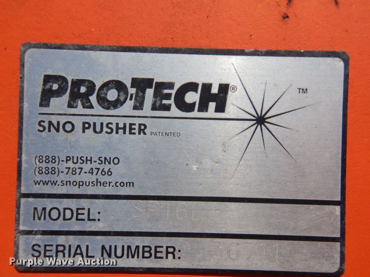 image for item KF9664 Pro Tech SP16L  wheel loader snow pusher