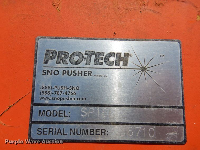 image for item KF9667 Pro Tech SP16L  wheel loader snow pusher