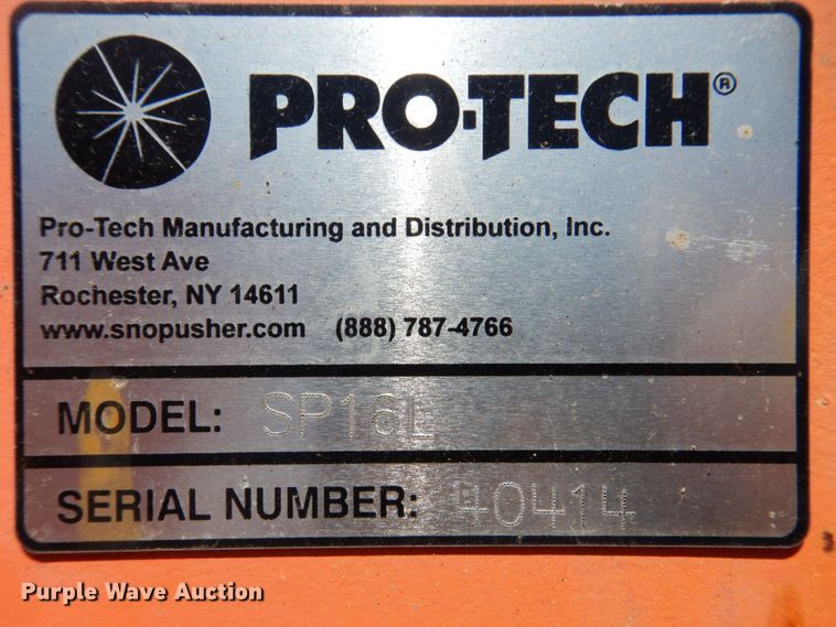 image for item KF9669 Pro Tech SP16L  wheel loader snow pusher