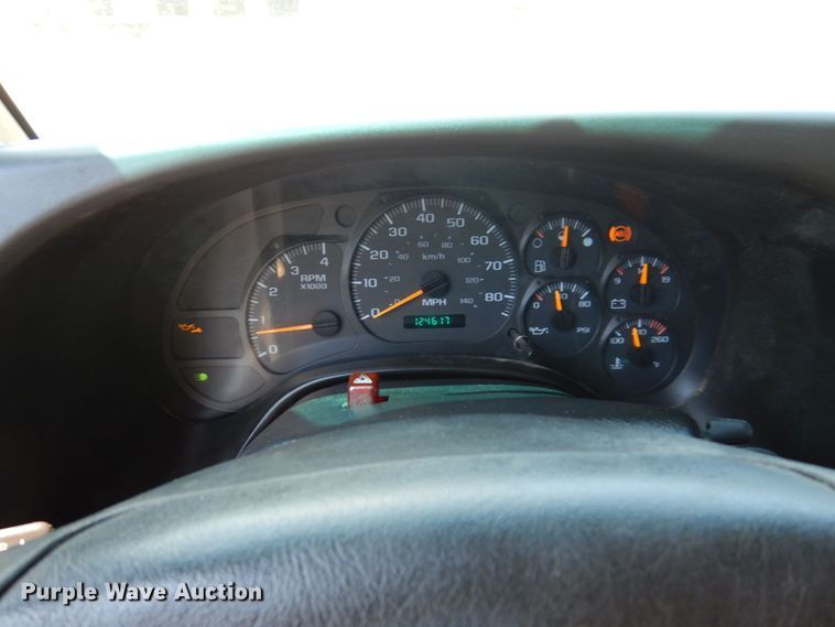 image for item KF9690 2005 GMC C7500  Crew Cab flatbed truck