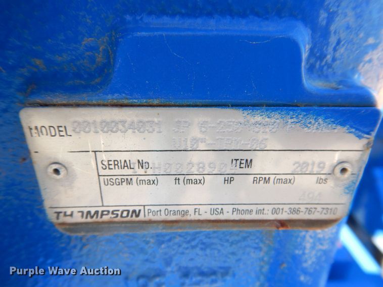 image for item KF9691 2020 Thompson 6HT-DIST-4LE2T  pump