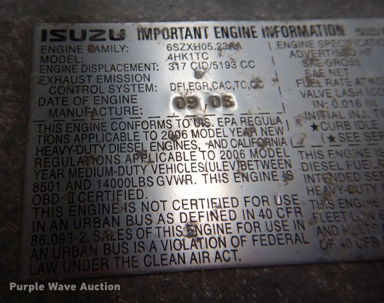 image for item KN9813 2006 Isuzu NPR  dump truck