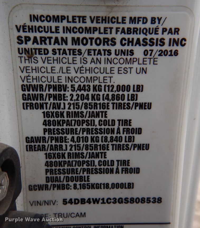 image for item KN9814 2016 Isuzu NPR  street sweeper truck