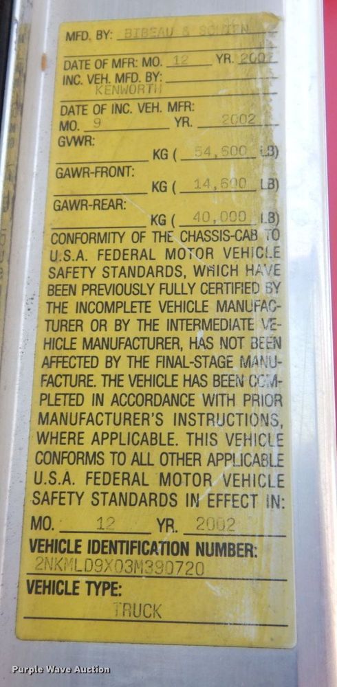 image for item KR9166 2003 Kenworth T300  dump truck