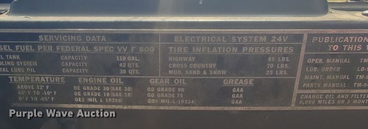 image for item LM9548 1980 Am General M816  dump truck