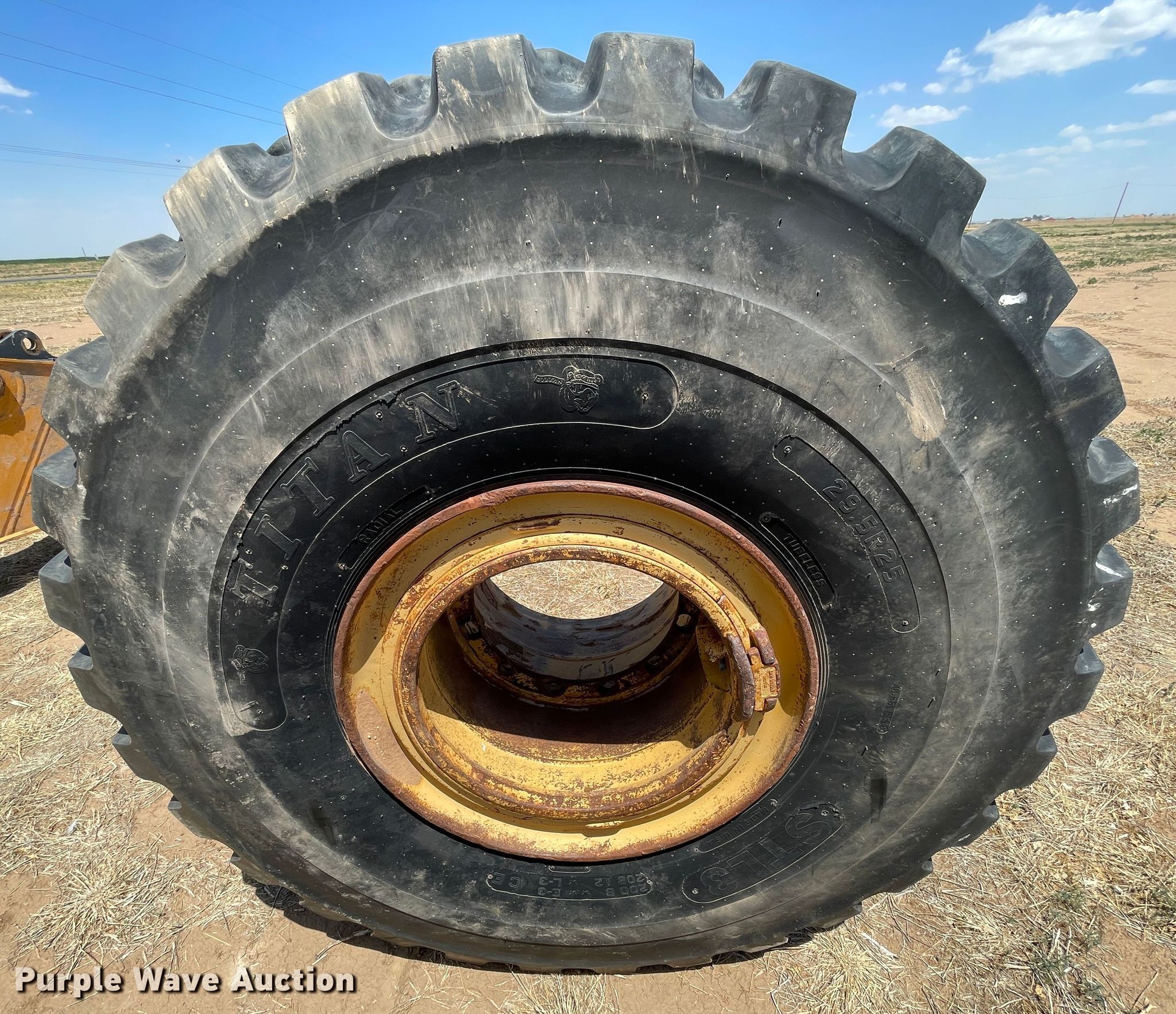 (2) 29.5R25 tires and wheels in Muleshoe, TX Item DN5062 sold