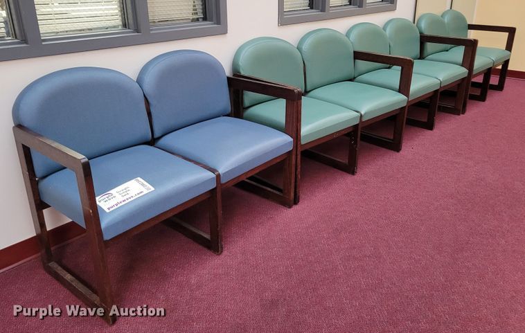 image for item DM2348 (4) two seat waiting room chairs