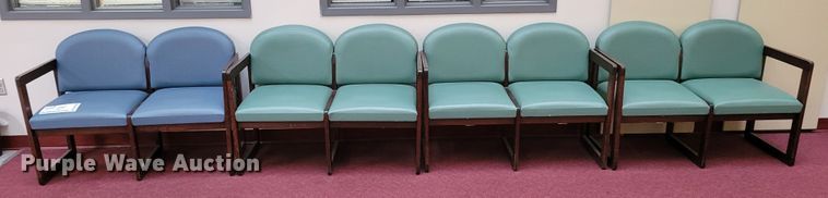 image for item DM2348 (4) two seat waiting room chairs