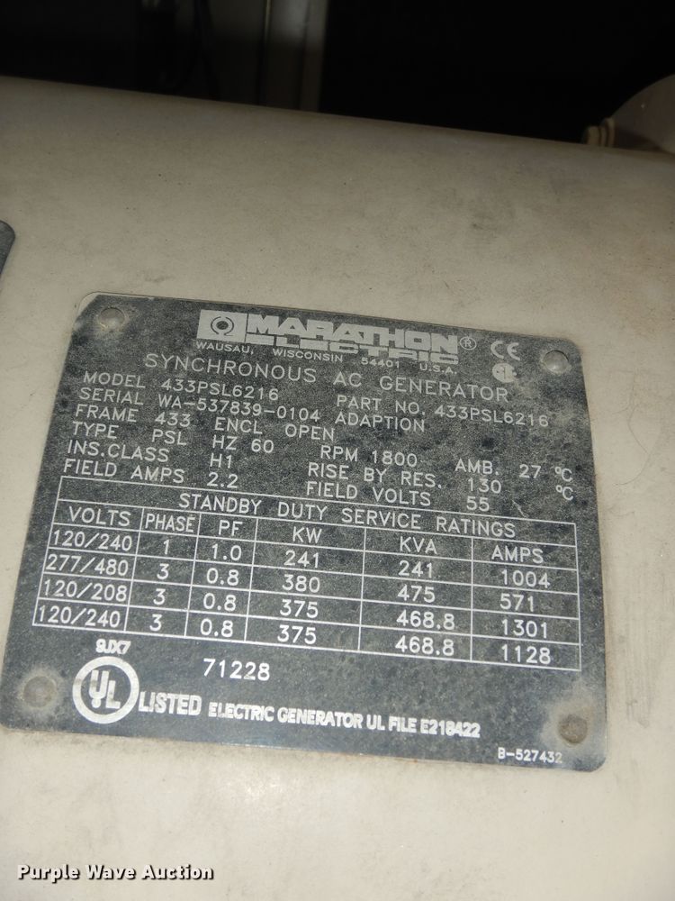 image for item DN1622 2004 Katolight SP Series  generator