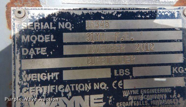 image for item DN1627 2013 Mack LEU613  refuse truck