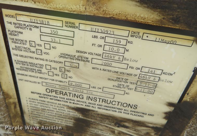 image for item DR0093 2000 Ford F550 Super Duty XL  bucket truck