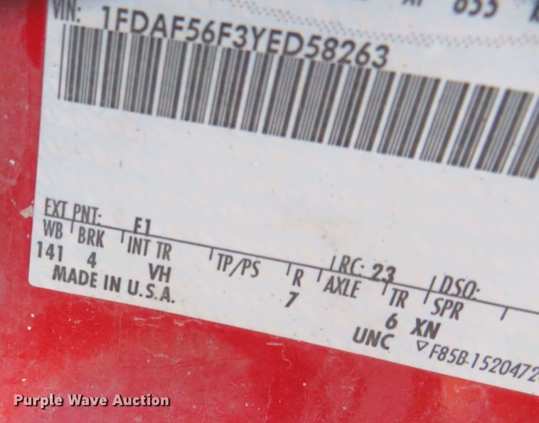 image for item DR0093 2000 Ford F550 Super Duty XL  bucket truck