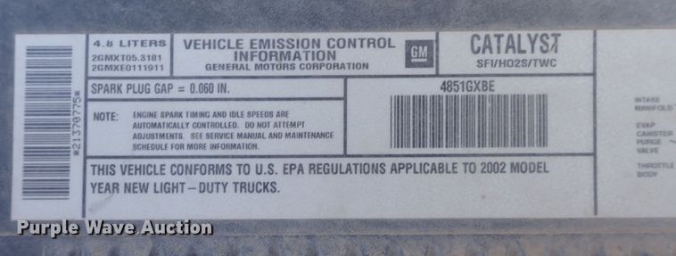 image for item DR0924 2002 Chevrolet Silverado 1500  Ext. Cab pickup truck