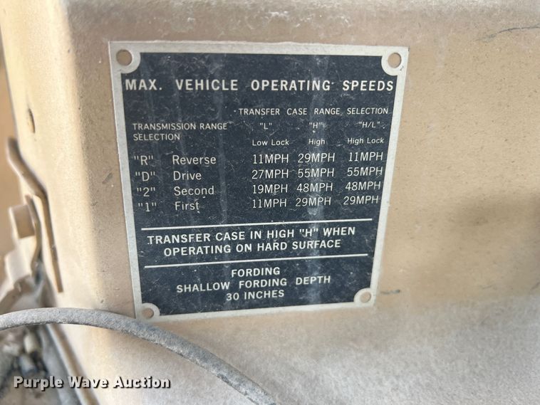 image for item HL9245 2007 Am General M998  SUV