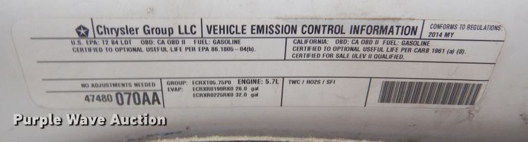 image for item JC9757 2014 Dodge Ram 1500  Crew Cab pickup truck