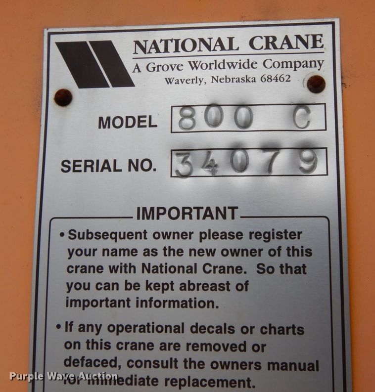 image for item JL9972 2002 Sterling L-Line  crane truck