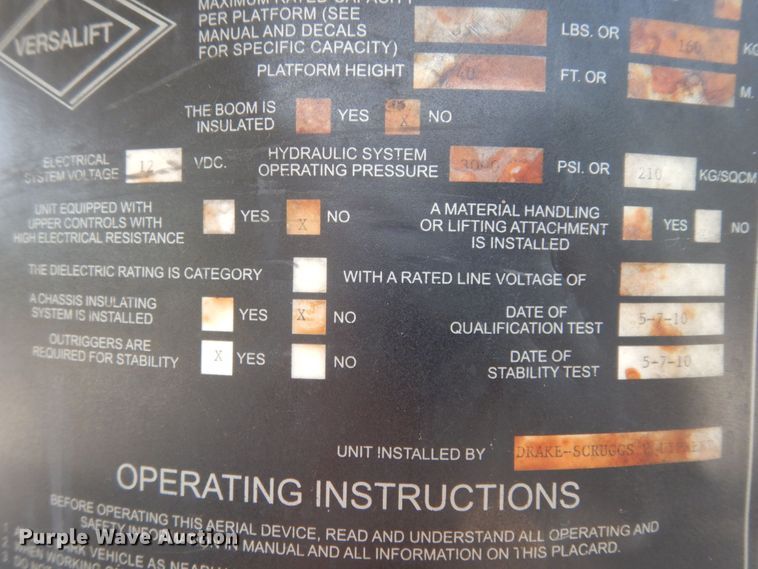 image for item JL9978 2010 Ford F550  bucket truck