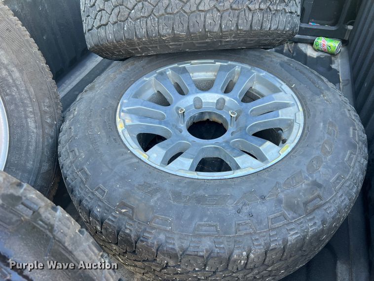 image for item JM9227 (4) Goodyear LT265/70R18 tires and wheels