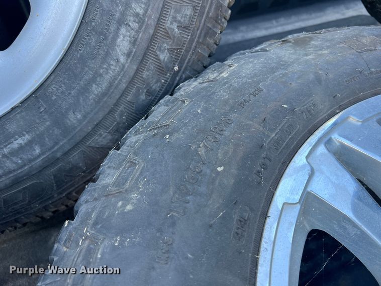 image for item JM9227 (4) Goodyear LT265/70R18 tires and wheels