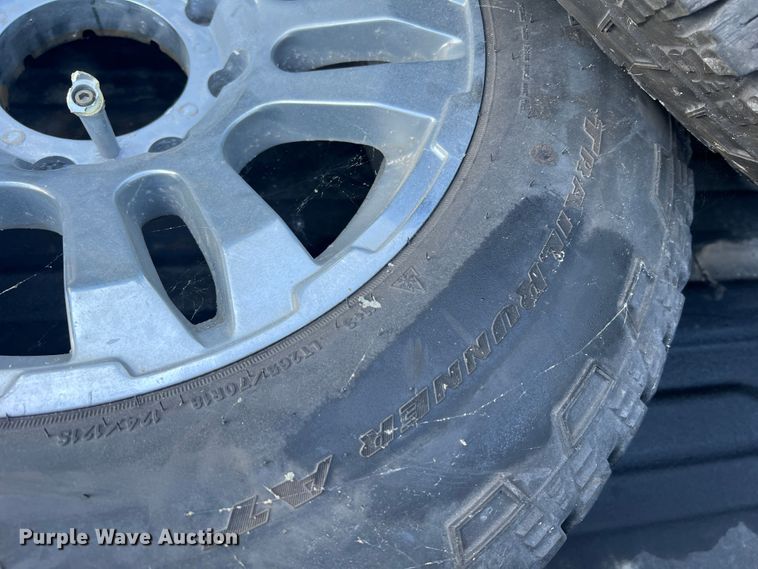 image for item JM9227 (4) Goodyear LT265/70R18 tires and wheels