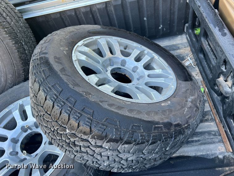 image for item JM9227 (4) Goodyear LT265/70R18 tires and wheels