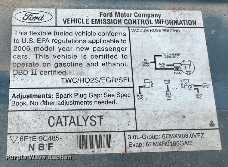 image for item JM9283 2006 Ford Taurus SE
