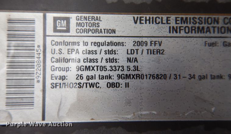 image for item JO9050 2009 Chevrolet Silverado 1500  Ext. Cab pickup truck