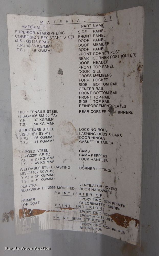 image for item JX9132 Shipping container