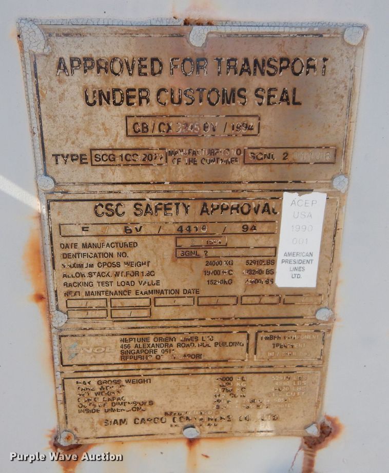 image for item JX9132 Shipping container