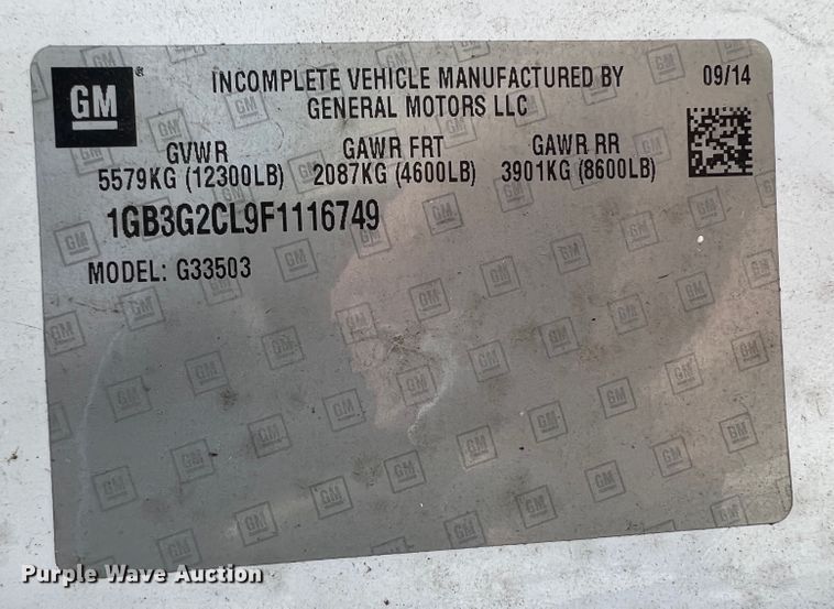 image for item JX9286 2015 Chevrolet Express G3500  ambulance