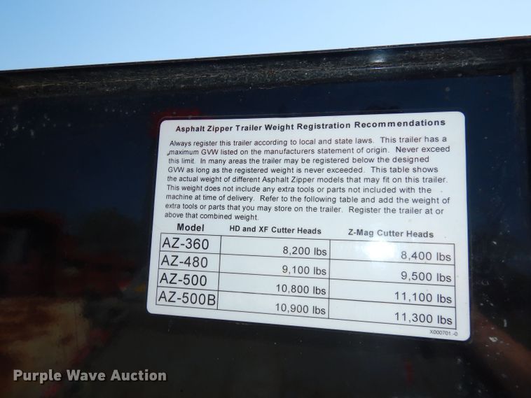 image for item KM9608 2009 Asphalt Zipper AZ550B  cold planer