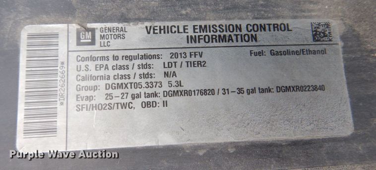 image for item KR9178 2013 Chevrolet Tahoe Police  SUV