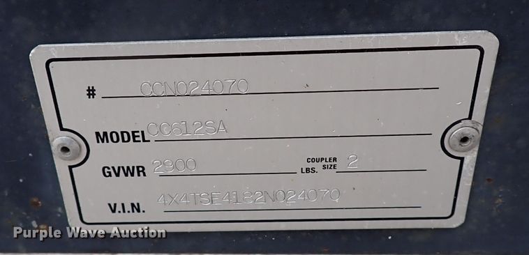 image for item KR9689 2002 Forest River CCN024070  enclosed cargo trailer