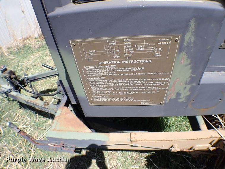 image for item KR9707 1995 US Military MEP701A  generator