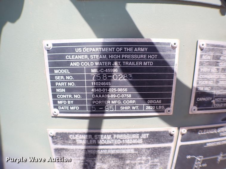 image for item KR9707 1995 US Military MEP701A  generator