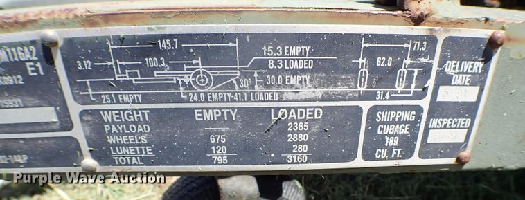 image for item KR9707 1995 US Military MEP701A  generator