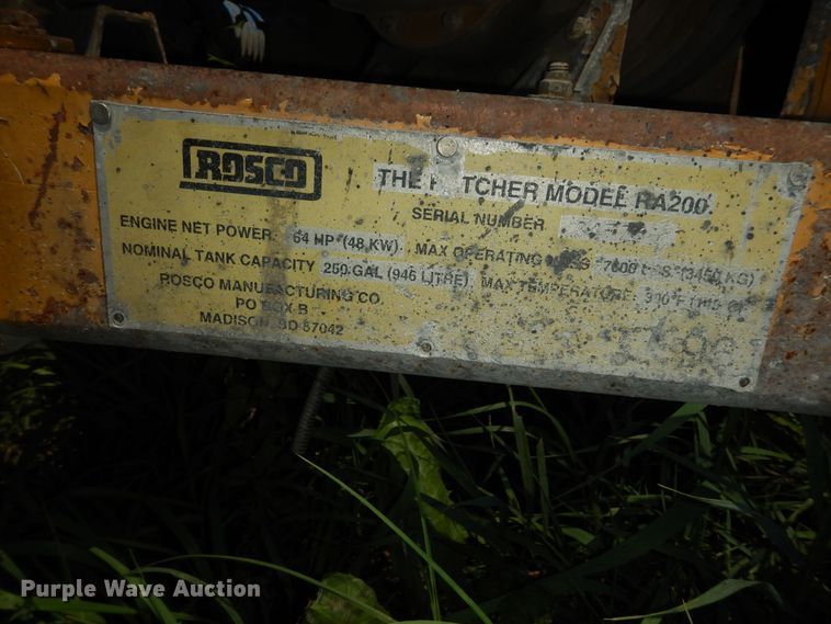 image for item KS9746 Rosco RA2000  pot hole patcher